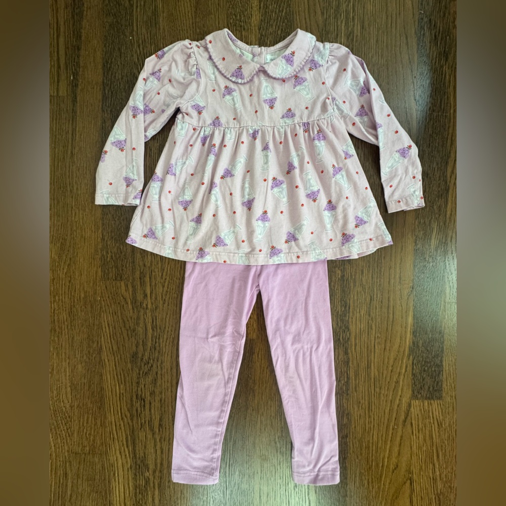 Rachel Riley Ice Cream Top & Leggings Set size 4Y
